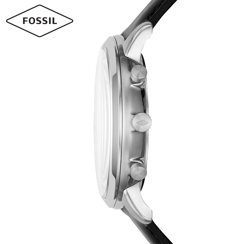 Fossil春季三眼表盘礼盒套装牛皮钢表带石 