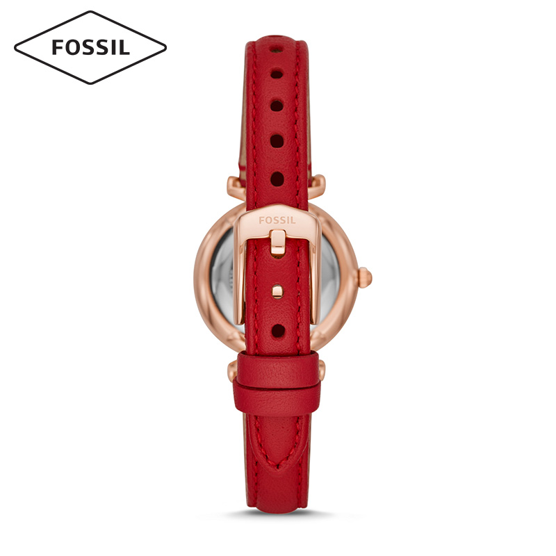 Fossil春季新品生肖定制礼盒红色爱心指针镶钻石英手表女ES4830 