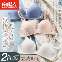 Antarctic unscented underwear women without steel rim bra small bra Japanese summer student girl sports bra thin