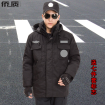 winter wear-resistant security coat cotton winter clothes for men's thick cotton coat special training outdoor cotton winter coat