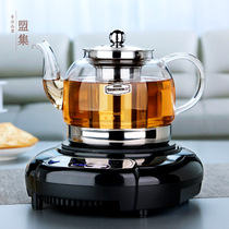Franchise glass teapot transparent and heat-resistant thickened stainless filter heating power distribution magnetic furnace special boiling water cooking tea suit