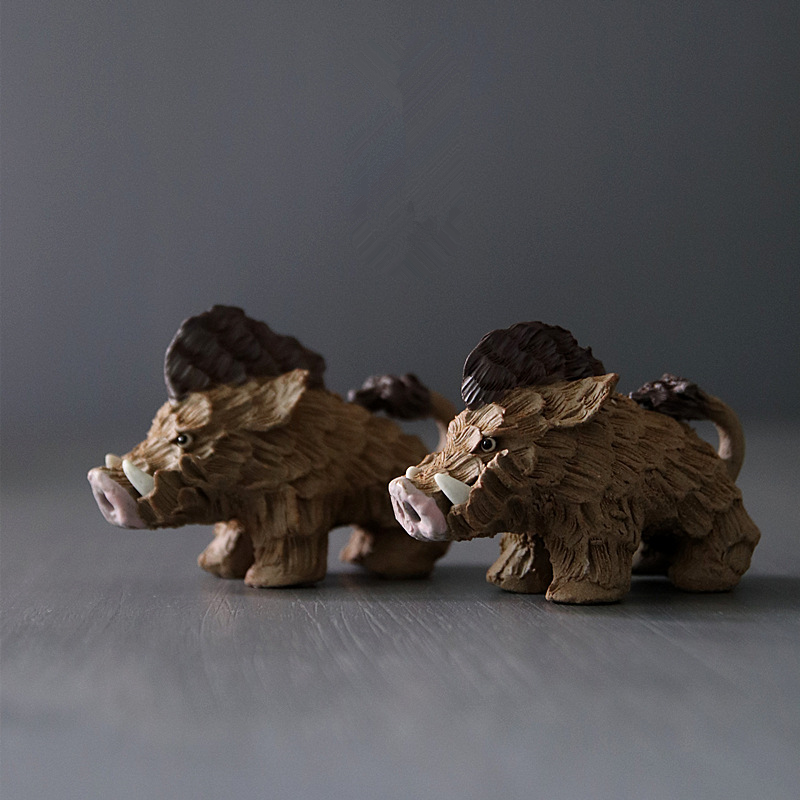 Creative star light ceramic its ice age boar zodiac ornament household act the role ofing is tasted the clay craft gift