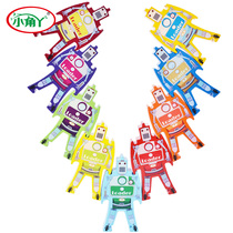 1-3-6 years old kindergarten childrens wooden educational early childhood education toy robot owl layer by layer balance stacking music