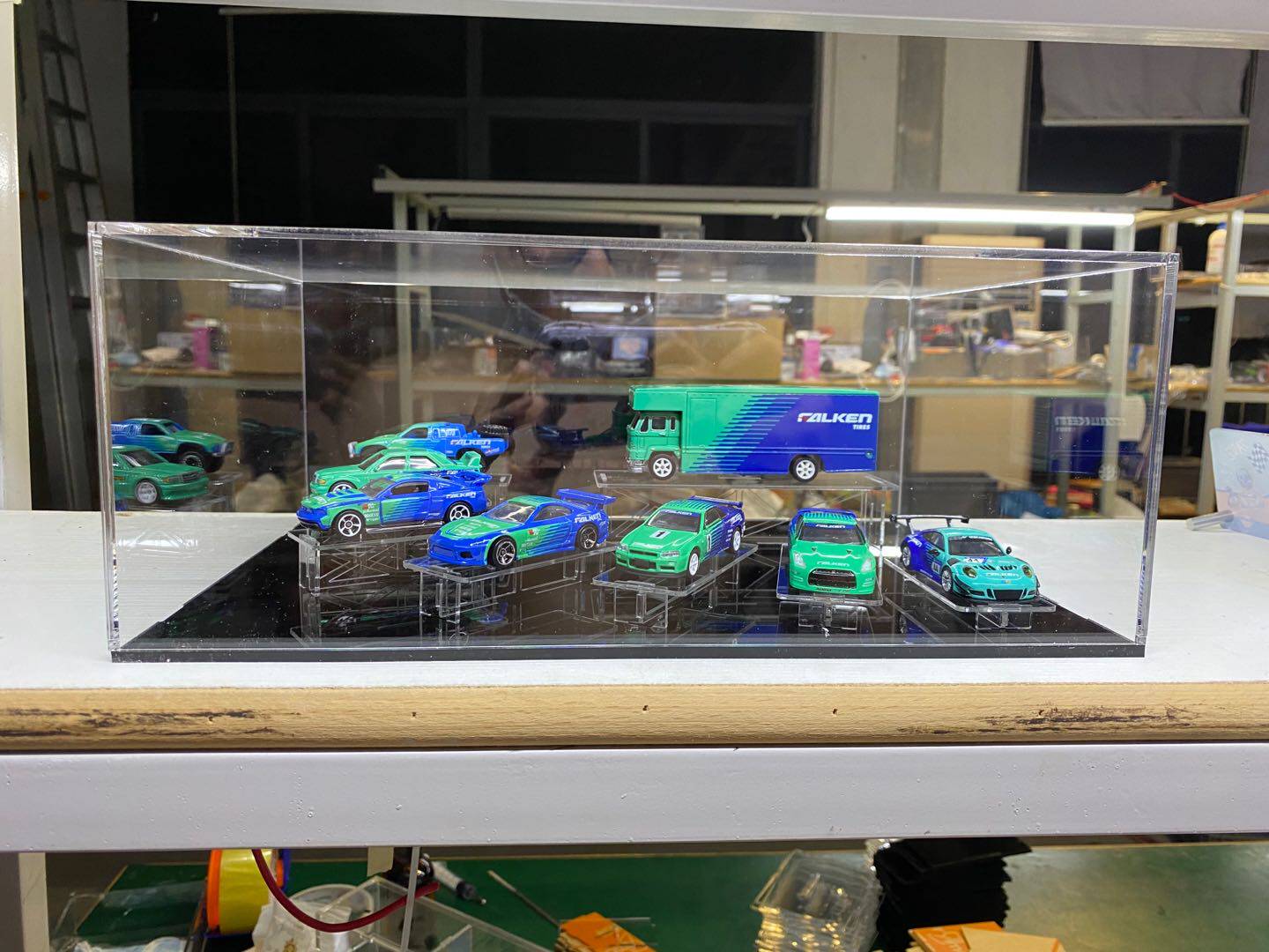 Акриловые / Perspex 1：64 亚克力创意展示盒 创意阶梯 环绕 展示盒（不含车）