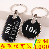 Metal number digital card Bag storage card Hotel keychain Hotel key brand code card Sauna hand card