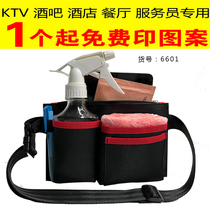 KTV bar disco staff running waist bag men and women hotel service staff bag cleaning canvas special tool bag