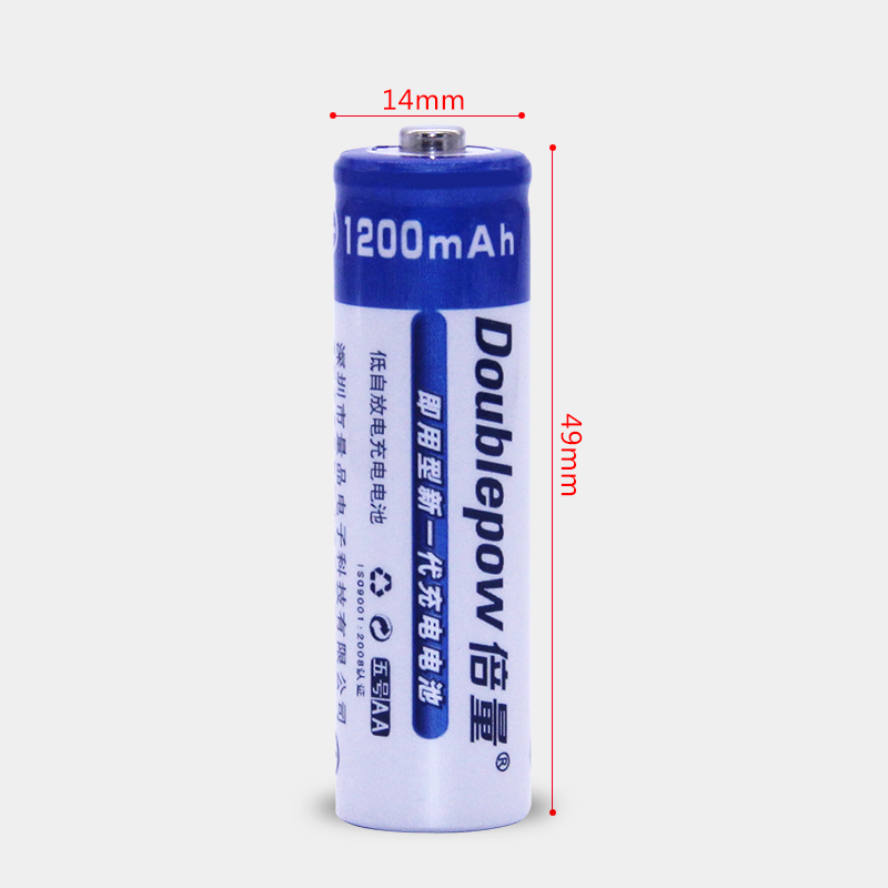 倍量 14500磷酸铁锂电池 3.2v 1200mAh5号充电锂电池 相机电池5号产品展示图2