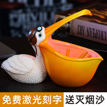 Fashion ashtray creative personality trend household living room Ins wind office atmosphere simple ashtray anti-fly ash