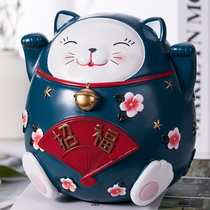 Large-capacity piggy bank is not desirable Lucky cat creative coin bank Adult children fall-proof piggy bank only cant get in and out