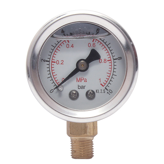 Y-40Z axial pressure gauge 0-1.6mpa water pressure gauge air pressure gauge back-connected pressure gauge mini 1/8