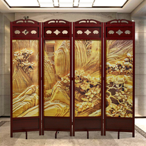 Screen partition Simple folding living room entrance wall mobile folding screen Modern simple fashion office solid wood Chinese style