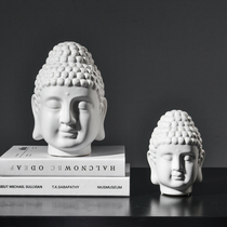 Creative home decorations Buddha head ornaments ins simple home accessories living room porch TV cabinet personality furnishings