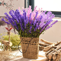 Pastoral country small fresh simulation floral set Lavender living room dining table plastic fake vase flower arrangement decoration