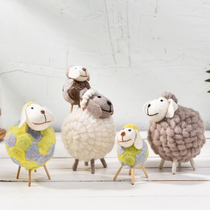 Girls heart room decoration shooting Home interior decoration small decoration Cute decoration creative sheep props