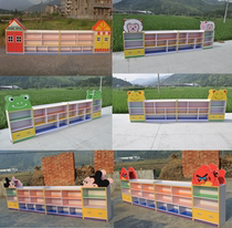 Kindergarten color fire board combination cabinet cartoon shape childrens toy locker storage cabinet area cabinet special price