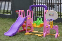 Childrens slide indoor kindergarten baby slide home padded plastic kid slide swing combination