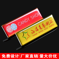 Badge custom work card Custom stainless steel drop plastic badge drop plastic work card Pin number plate Magnet staff card