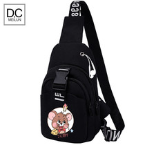 Korea ins Harajuku style street Japanese wild oblique cross bag chest bag Fanny pack Student chest small backpack men and women tide