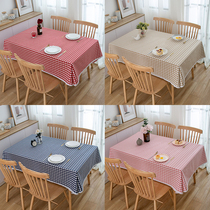 cotton linen grid cloth art table cloth mesh red home table cloth tea table cloth restaurant lace side table cloth thickened pure cotton