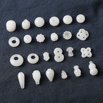 Round beads barrel beads interval beads pendant men and women Xinjiang natural gold silk jade bracelet necklace DIY beaded lanolin white jade