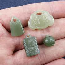 Old pit material Hetian jade jasper beads DIY accessories beads small pendant Bracelet necklace accessories bag jewelry hanging