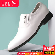 Red Dragonfly Mens Shoes 2021 Autumn New Leather Business Formal Interior Elevated Foot Leather Shoes Casual Joker Wedding Shoes