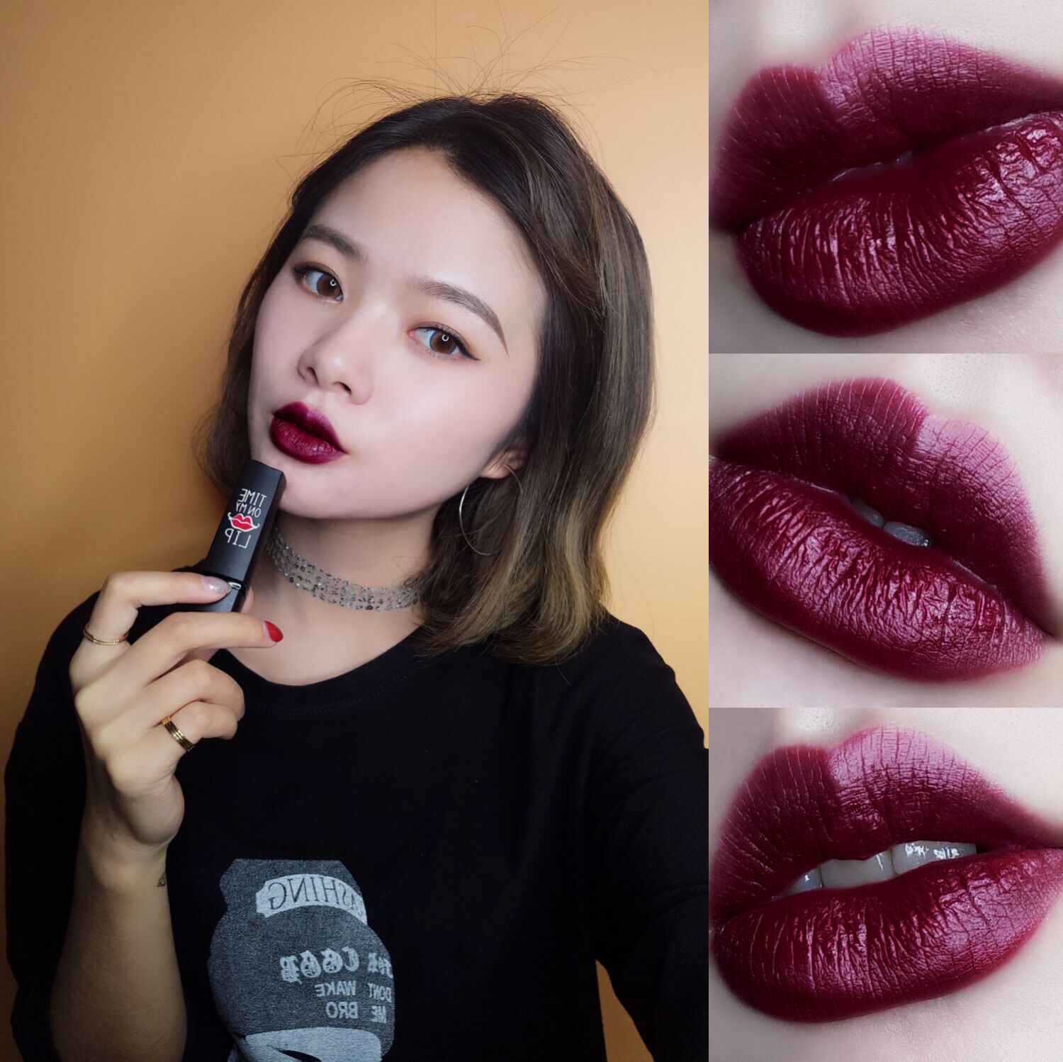 holdlive口红黑暗系姨妈色顾里色牛血车厘子狗抖音同款ins超火的