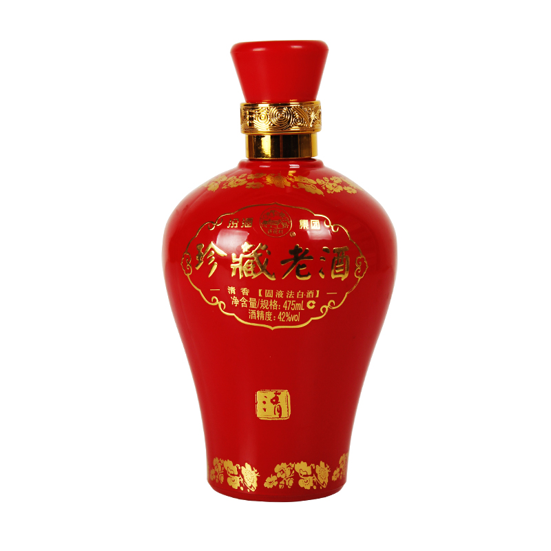 山西杏花村汾酒珍藏老酒42度475ml 红色 清香型白酒 整箱装 包邮