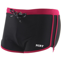 Swimming trunks mens swimsuit new flat corner swimming trunks sexy swimming equipment fashion large size loose hot spring swimsuit