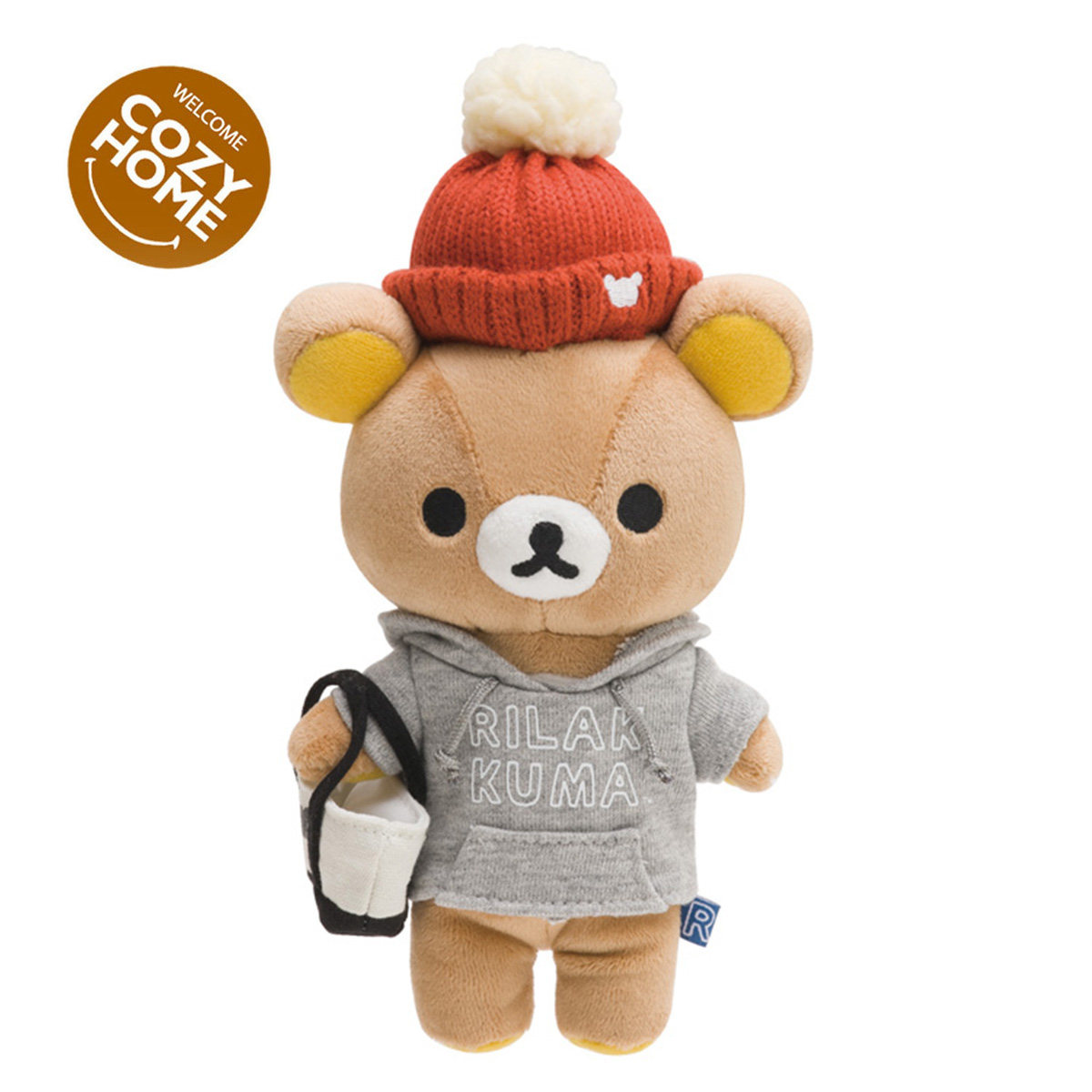 官网正版日本进口 rilakkuma轻松熊新款红帽版公仔 圣诞 生日礼物_7折