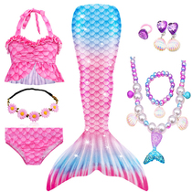 Mermaid Tail Children Princess Dress Swimsuit Girl Bikini Clothes Foreign Air Split Swimsuit Girl Clothing Summer