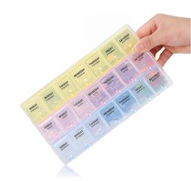 21-grid single-open nail jewelry box color jewelry box Diamond box nail jewelry box