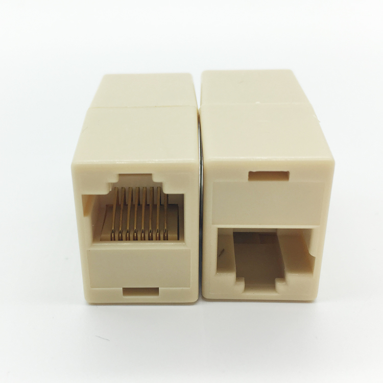 network straight-through head rj45 network cable connector network double-pass head adapter network cable to connector crystal head