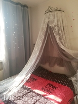 European court mosquito net decoration White princess yarn tent yarn curtain thickened court bed curtain Double wedding double curtain