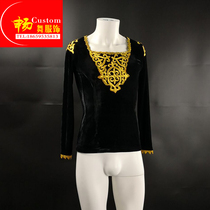 New mens ballet costume blouses Prince dance performance Two-man dance jazz modern dance with a performance suit
