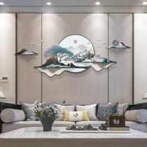 New Chinese living room decorative painting 3d three-dimensional relief sofa background wall light luxury high-end atmospheric office wall painting