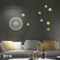 Net red wall decoration clock wall lamp Wall creative room decoration living room bedroom dormitory clock pendant