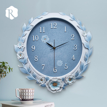 Fuchao clock wall clock living room modern simple home fashion light luxury Nordic creative decoration silent walking time clock