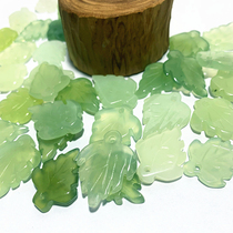 Natural Xiuyu pendant Xiuyu small leaves Xiuyu diy small parts Natural jade lotus root Xiuyu pendant hairpin