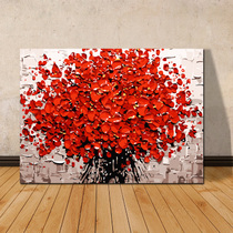 diy digital oil painting living room landscape flower large hand-painted decorative painting red fire