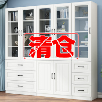 Bookcase Floor shelf Simple Modern Free Combination Dust Glass Childrens Bookcase Multifunctional Student Bookcase