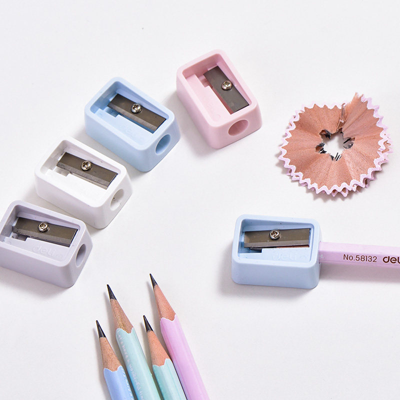 48 pas of effective mini pencil sharpeners for pupils, children's pencil sharpeners, pencil sharpeners, pencil sharpeners, simple cartoon cute candy color kindergarten small pencil sharpeners, stationery wholesale