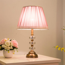 American simple modern table lamp Creative European Nordic ins Girl Romantic light luxury Crystal bedroom bedside lamp