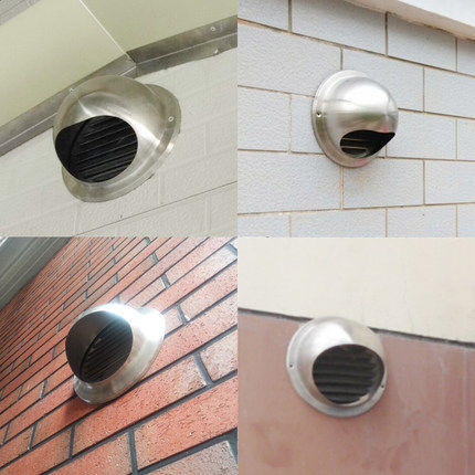 10厘米直径加厚不锈钢出风口风帽风罩半圆罩换气扇外墙用