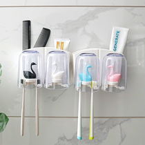 Toothbrush locker free of punching bathroom couple pairs double mouthwash cup toothbrush box dental tank wall hanging