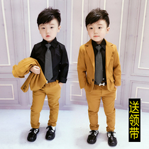 Childrens small suit suit handsome 234567 year old boy wedding suit flower boy show dress fashion tide
