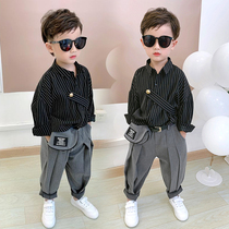 Cool Boy Spring Clothing 2023 New Yang Boy Baby Frying Street Shirt Childrens Fashion Clothes