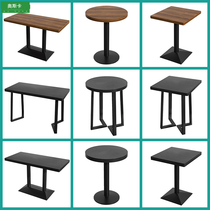Imitation marble table Western food cafe fast food snack dessert milk tea shop dining table noodle restaurant small round table combination