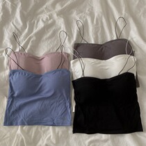 Student teenage girl repairs skinny 100 lap harness vest 2022 new seasons retro temperament sleeveless and undershirt woman