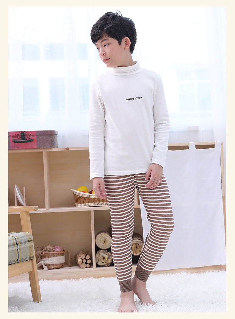 男童加绒保暖裤儿童中大童加厚秋裤宝宝打底一体绒睡裤男孩绒裤子